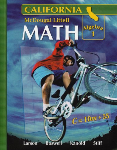 McDougal Little Math Algebra 1: California (McDougal Littell Middle School Math),New