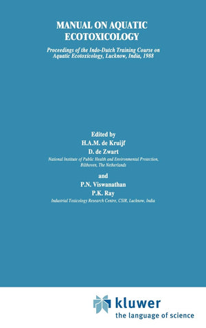 Manual on Aquatic Ecotoxicology (Sciences; 37),Used