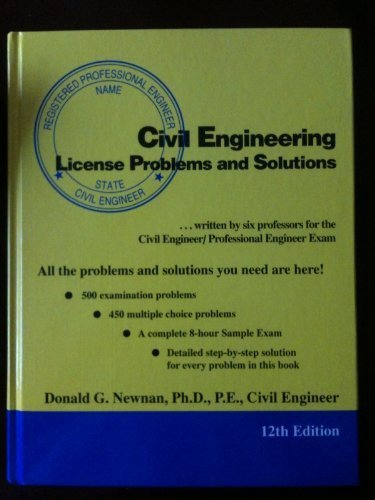 Civil Engineering License Problems and Solutions (All Problems and Solutions are in this book),Used