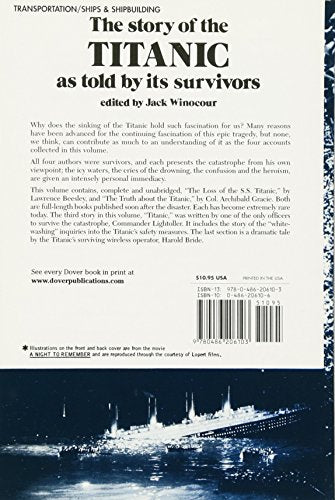 The Story of the Titanic As Told by Its Survivors (Dover Maritime),Used