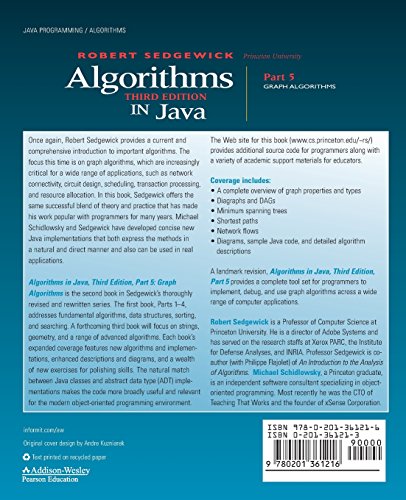 Algorithms in Java, Part 5: Graph Algorithms (3rd Edition) (Pt.5),New
