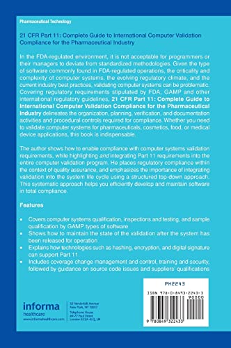 21 CFR Part 11: Complete Guide to International Computer Validation Compliance for the Pharmaceutical Industry,Used