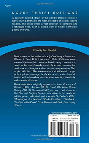 Snake and Other Poems (Dover Thrift Editions),Used