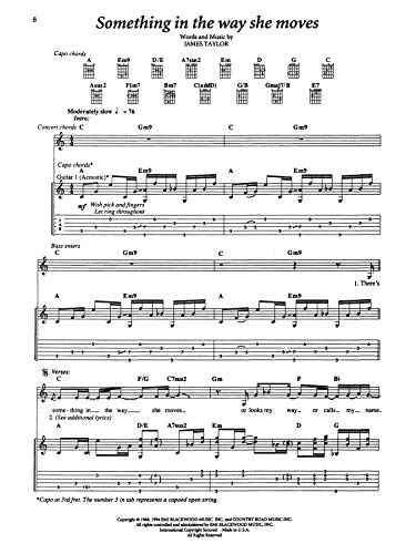 Alfred Music James Taylor Greatest Hits Complete Solos Guitar Tab Edition Model 00-GF0623