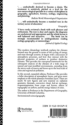 Boundary Layer Climates,New