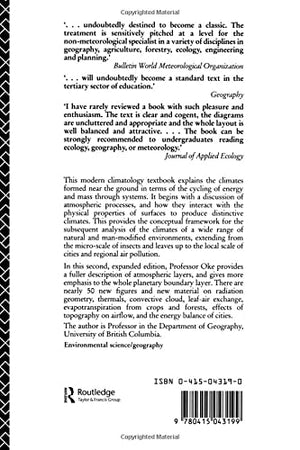 Boundary Layer Climates,Used