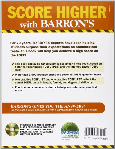Barron's Practice Exercises for the TOEFL: Test of English as a Foreign Language,Used