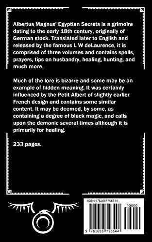 Albertus Magnus: Egyptian Secrets,Used