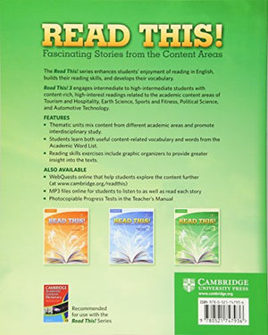 Read This! Level 3 Student's Book: Fascinating Stories from the Content Areas,Used