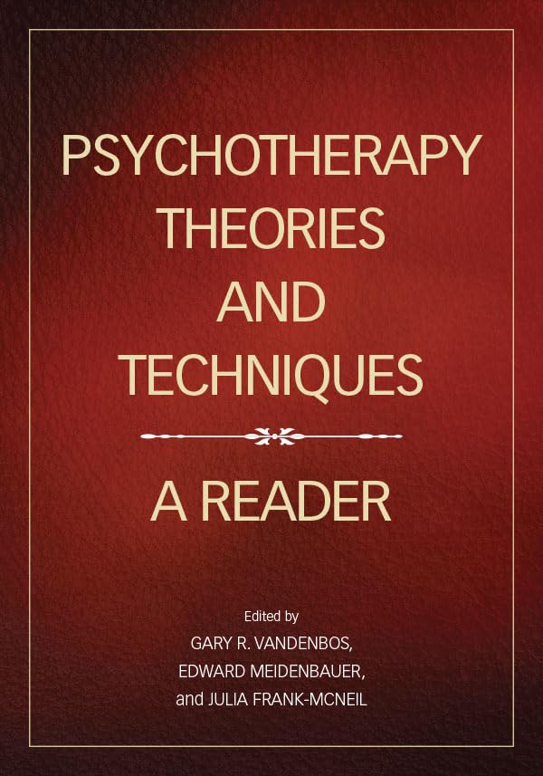 Psychotherapy Theories and Techniques: A Reader,Used