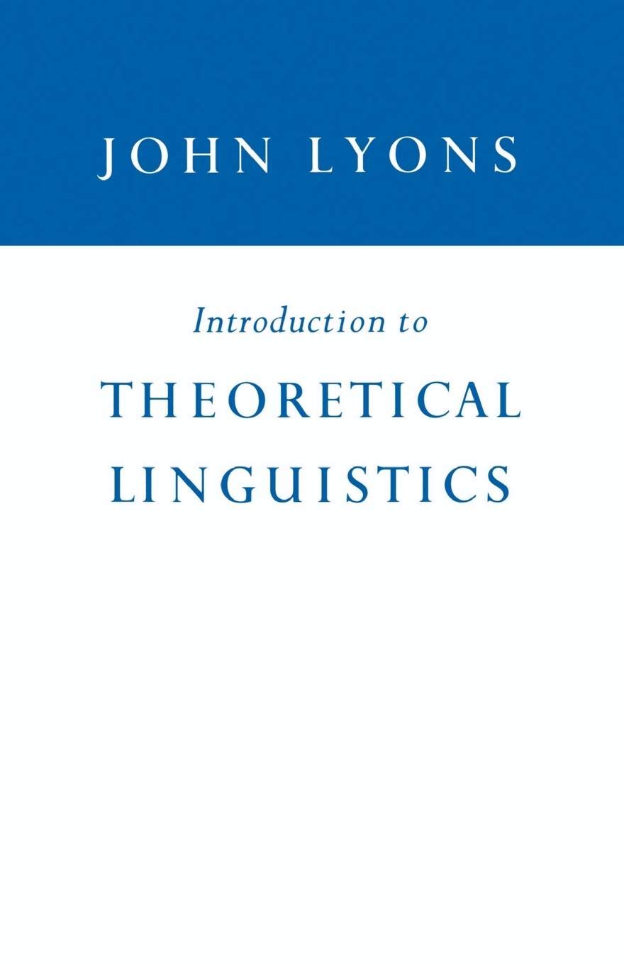 Introduction to Theoretical Linguistics,Used