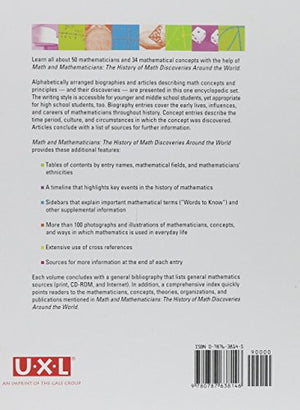 Math and Mathematicians: The History of Math Discoveries Around the World, Vol. 2,Used