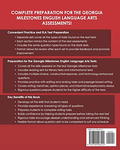 GEORGIA TEST PREP Georgia Milestones Test Practice English Language Arts Grade 5: Complete Preparation for the Georgia Milestone,Used