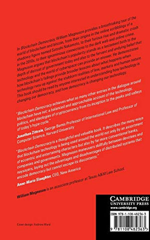 Blockchain Democracy: Technology, Law and the Rule of the Crowd,Used