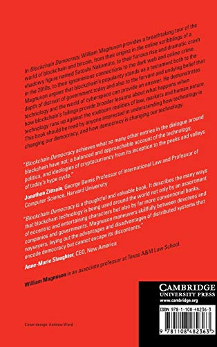 Blockchain Democracy: Technology, Law and the Rule of the Crowd,Used