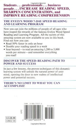 Remember Everything You Read: The Evelyn Wood 7Day Speed Reading & Learning Program,New