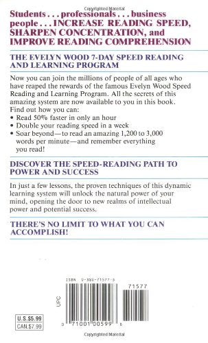Remember Everything You Read: The Evelyn Wood 7Day Speed Reading & Learning Program,New
