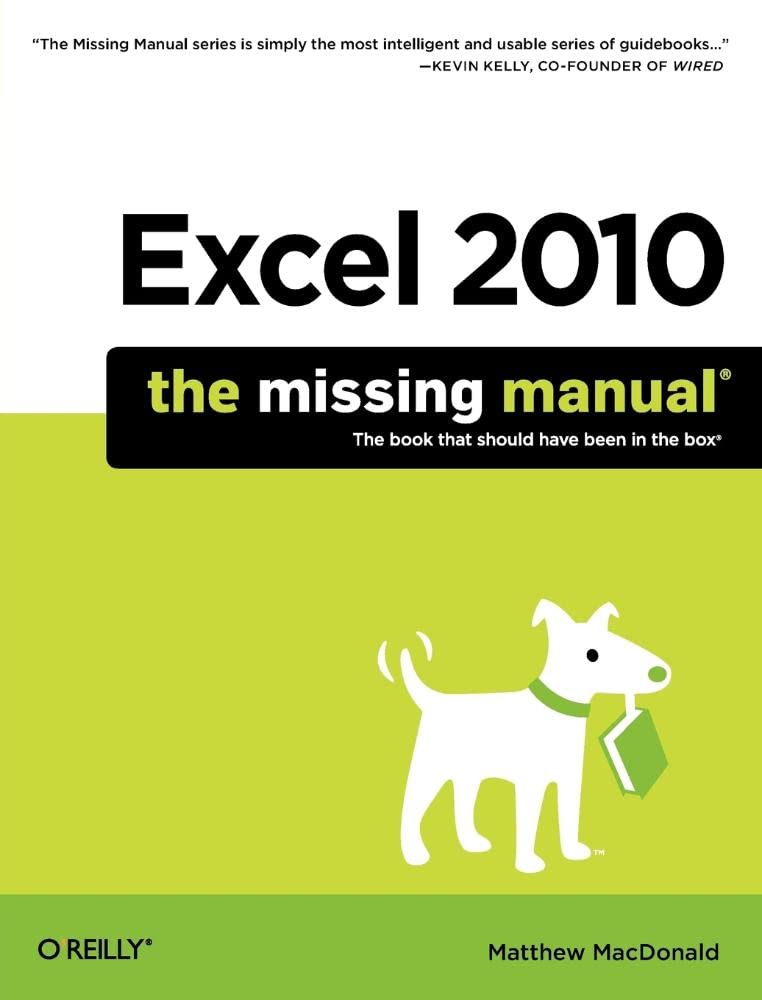 Excel 2010: The Missing Manual,Used