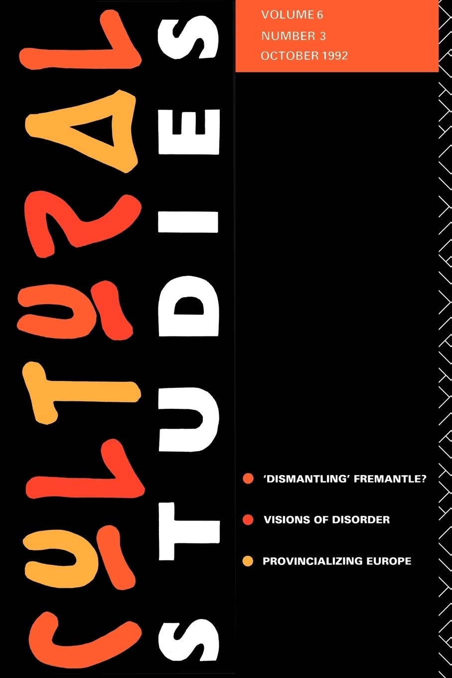 Cultural Studies: Volume 6, Issue 3,New