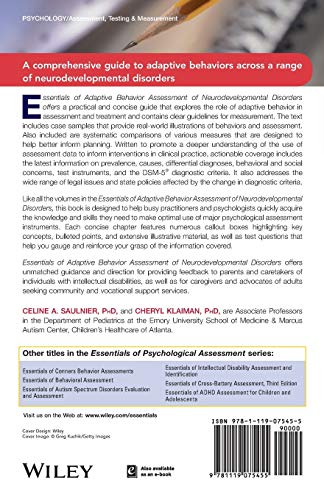 Essentials of Adaptive Behavior Assessment of Neurodevelopmental Disorders (Essentials of Psychological Assessment),Used