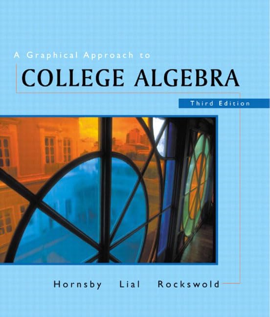 A Graphical Approach to College Algebra (3rd Edition),Used
