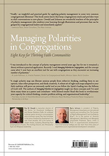 Managing Polarities in Congregations: Eight Keys for Thriving Faith Communities,New