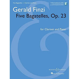 Five Bagatelles, Op. 23  Clarinet in Bflat and Piano (Book/Online Audio),Used