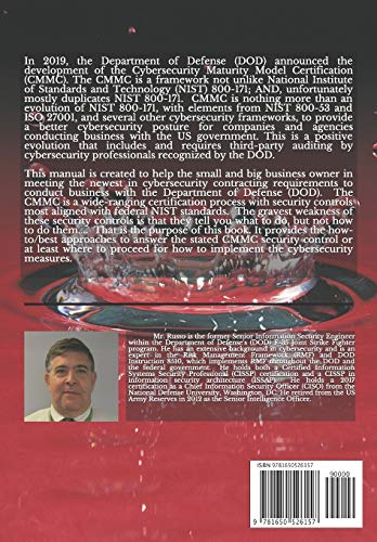 Cybersecurity Maturity Model Certification (CMMC): Levels 13 Manual: Detailed Security Control Implementation Guidance,Used