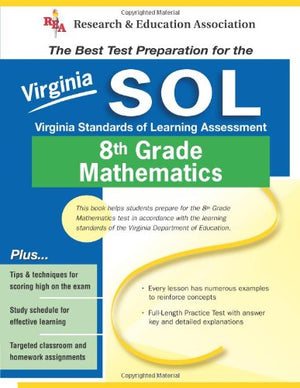 Virginia SOL Grade 8 Math (Virginia SOL Test Preparation),Used