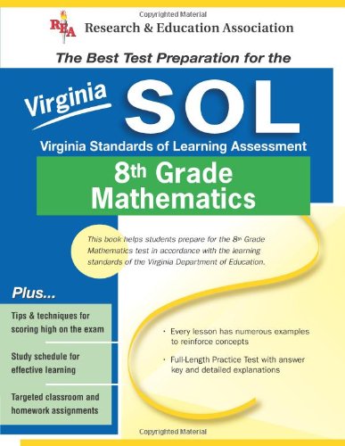 Virginia SOL Grade 8 Math (Virginia SOL Test Preparation),Used