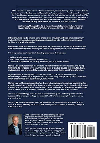 Startup Law And Fundraising For Entrepreneurs And Startup Advisors,New