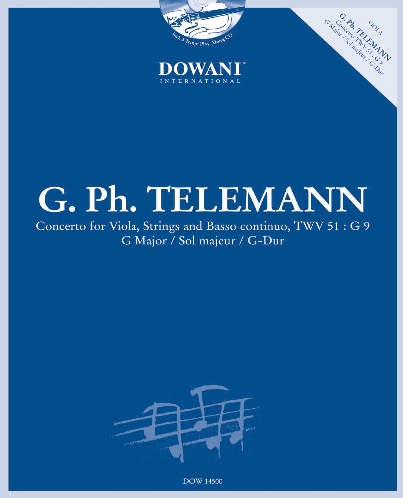 Telemann: Concerto for Viola, Strings and Basso Continuo TWV 51:G9 in G Major,Used