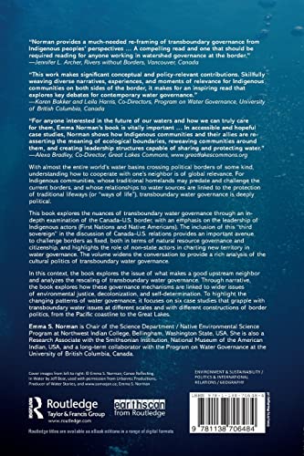 Governing Transboundary Waters: Canada, the United States, and Indigenous Communities (Earthscan Studies in Water Resource Manag,Used
