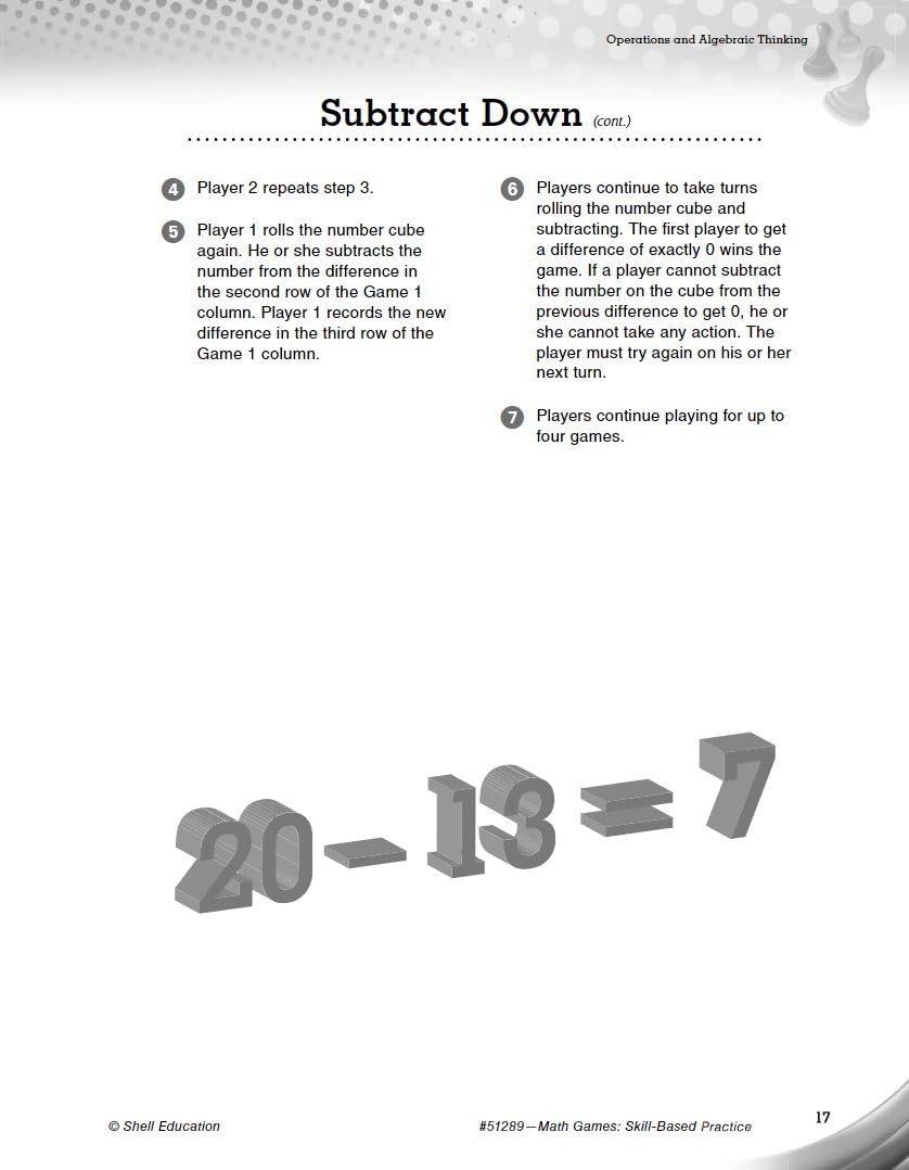 Math Games: SkillBased Practice for Second Grade,Used