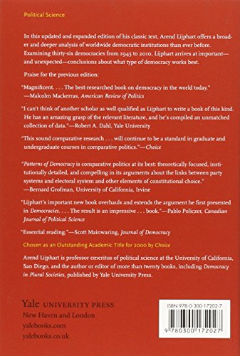 Patterns of Democracy: Government Forms and Performance in ThirtySix Countries,New
