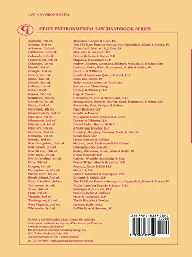 New York Environmental Law Handbook (Volume 47) (State Environmental Law Handbooks, 47),Used