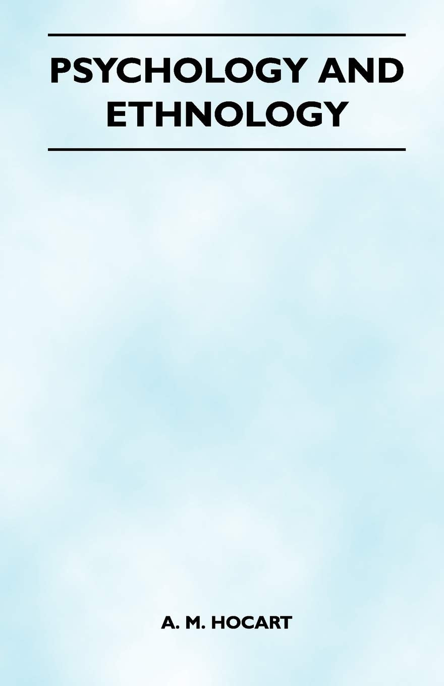 Psychology And Ethnology (Folklore History Series),Used
