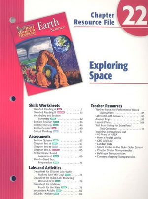 Holt Science & Technology Earth Science Chapter 22 Resource File: Exploring Space,Used
