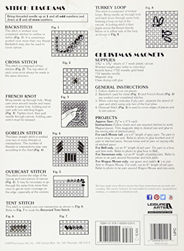 Christmas Magnets in Plastic Canvas (Leisure Arts #5157),Used