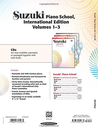 Suzuki Piano School, Vol 3: Book & CD,Used