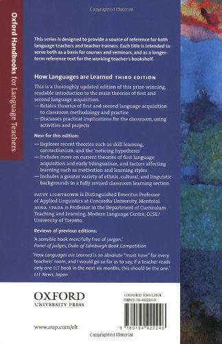 How Languages Are Learned (Oxford Handbooks for Language Teachers),Used