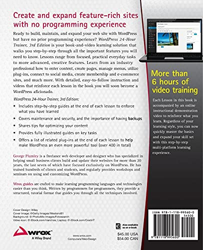 WordPress 24Hour Trainer, 3rd Edition,Used