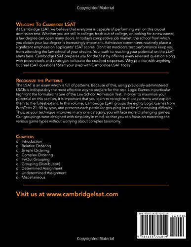 LSAT Logic Games by Type, Volume 2: All 80 Analytical Reasoning Problem Sets from PrepTests 2140, Grouped by Type and Arranged ,New