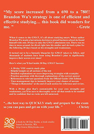 30 Day GMAT Success, Edition 3: How I Scored 780 on the GMAT in 30 Days and How You Can Too!,Used