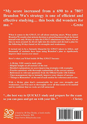 30 Day GMAT Success, Edition 3: How I Scored 780 on the GMAT in 30 Days and How You Can Too!,Used