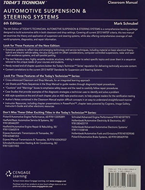 Automotive Suspension & Steering Systems: Classroom Manual,Used