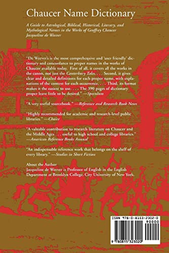 Chaucer Name Dictionary (Garland Reference Library of the Humanities),New