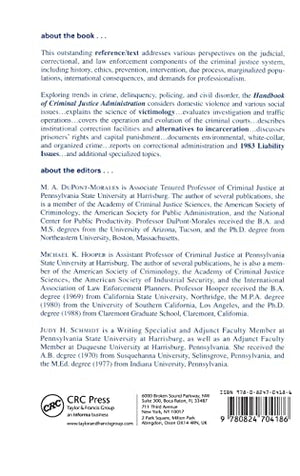Handbook of Criminal Justice Administration (Public Administration and Public Policy),Used