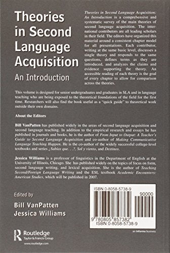 Theories In Second Language Acquisition: An Introduction (Second Language Acquisition Research Series),New