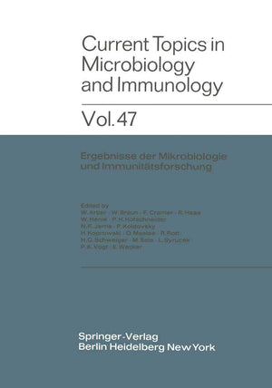 Current Topics in Microbiology and Immunology (Current Topics in Microbiology and Immunology, 47) (English and German Edition),Used